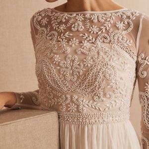 BHLDN Sinclair Beaded Long Sleeve Wedding Gown